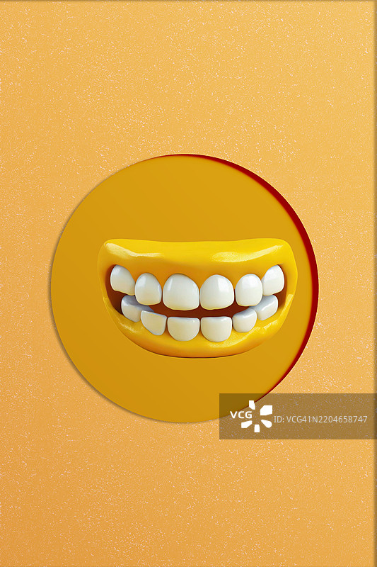 黄色牙齿无缝图案图片素材