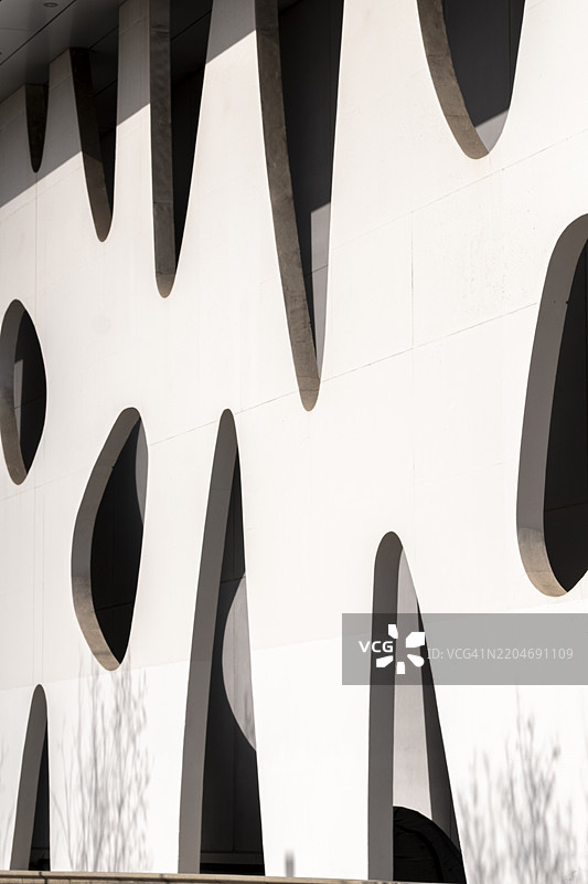 巴塞罗那大展览中心的详细建筑透视图图片素材