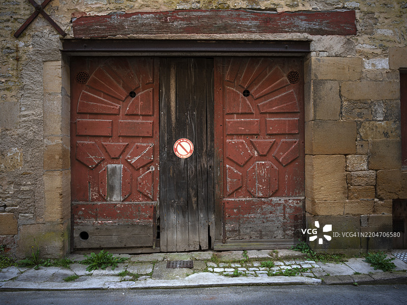 老城朗格尔的建筑入口图片素材