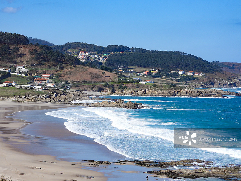 加利西亚的野生海滩图片素材