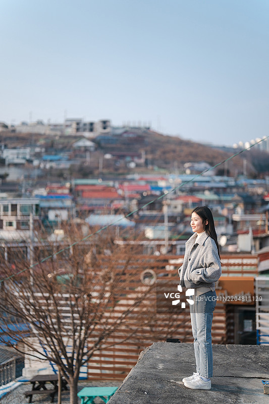 独自旅行，东海市，度假，农沟潭，晴朗的天空图片素材