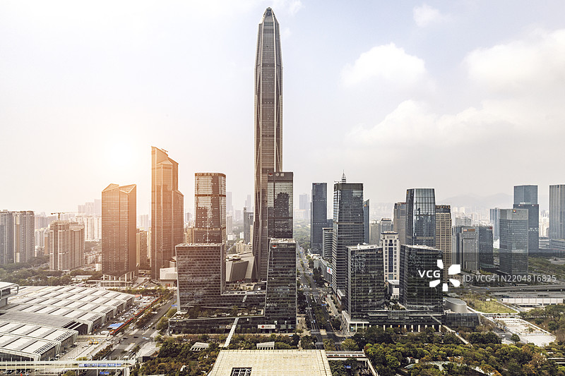 深圳福田CBD天际线图片素材
