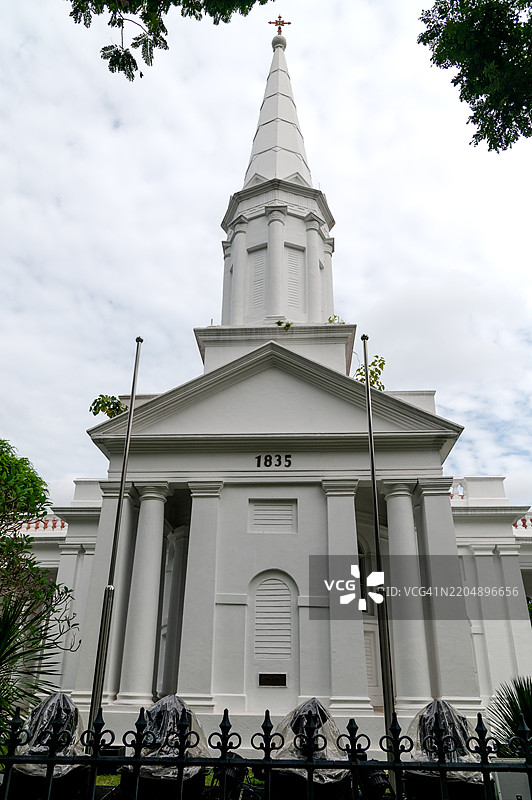 新加坡山街的亚美尼亚教堂外观。图片素材