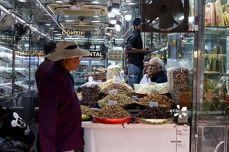 昌迪乔克附近的干果市场图片素材