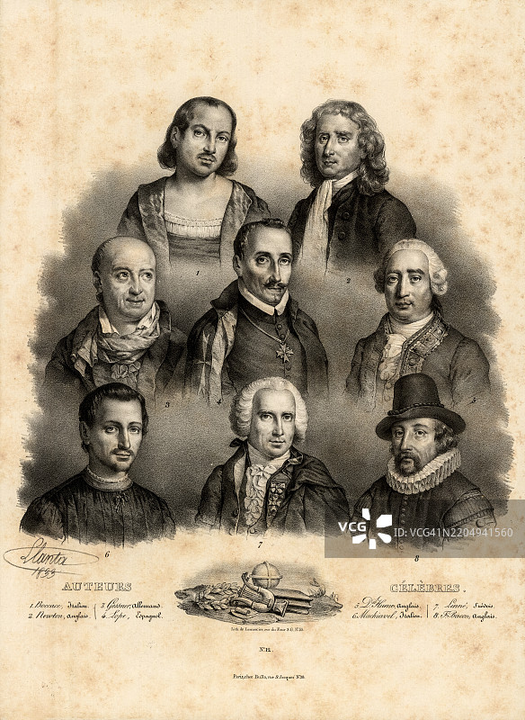 19世纪重要人物的历史肖像图片素材