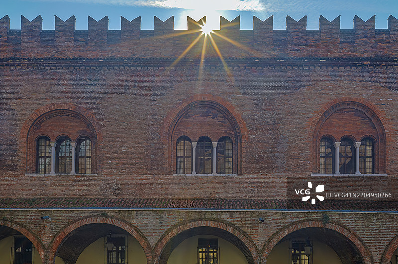 埃尔贝广场，曼图亚，伦巴第，意大利图片素材