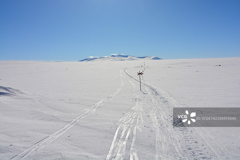 耶姆特兰山脉的白色荒野图片素材