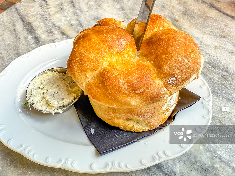 布里欧修面包卷图片素材