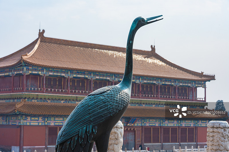 中国北京的联合国教科文组织世界遗产，包括标志性的皇宫和紫禁城图片素材