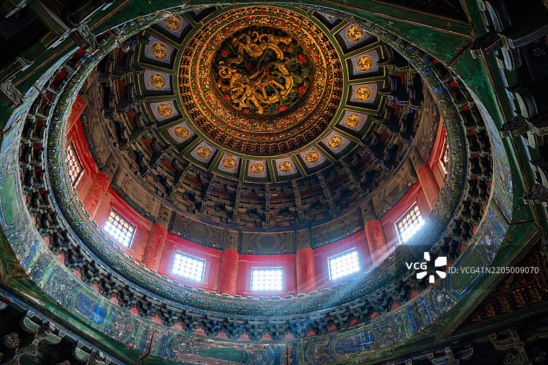 故宫，标志性的皇宫和联合国教科文组织世界遗产，位于中国北京。图片素材