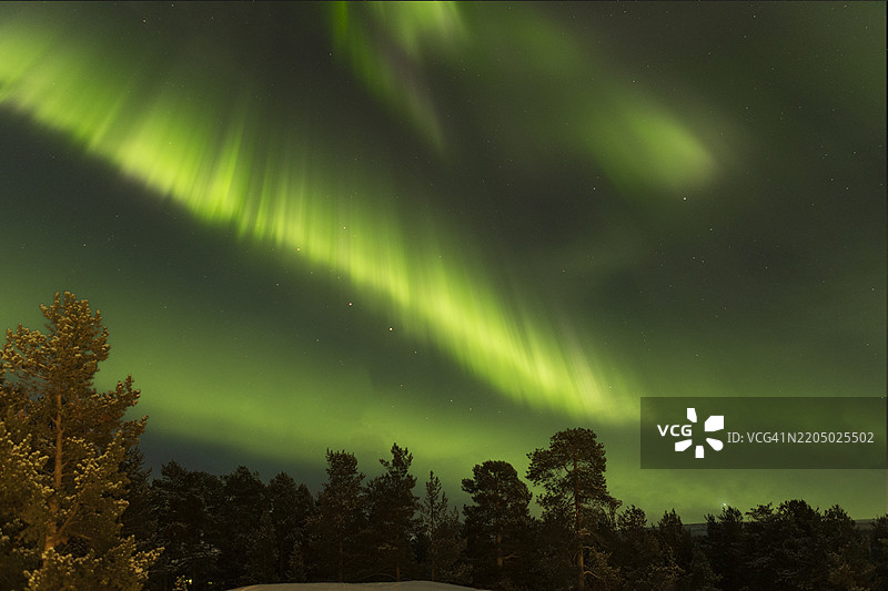 北极光。图片素材