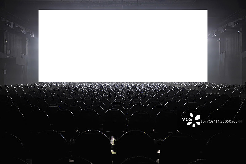 剧院中的空白广告横幅媒体展示图片素材