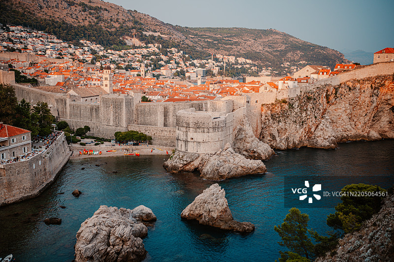 克罗地亚杜布罗夫尼克堡垒美丽的外墙图片素材