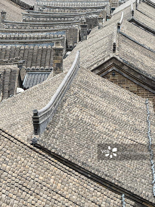 中国传统老式屋顶的纹理图片素材