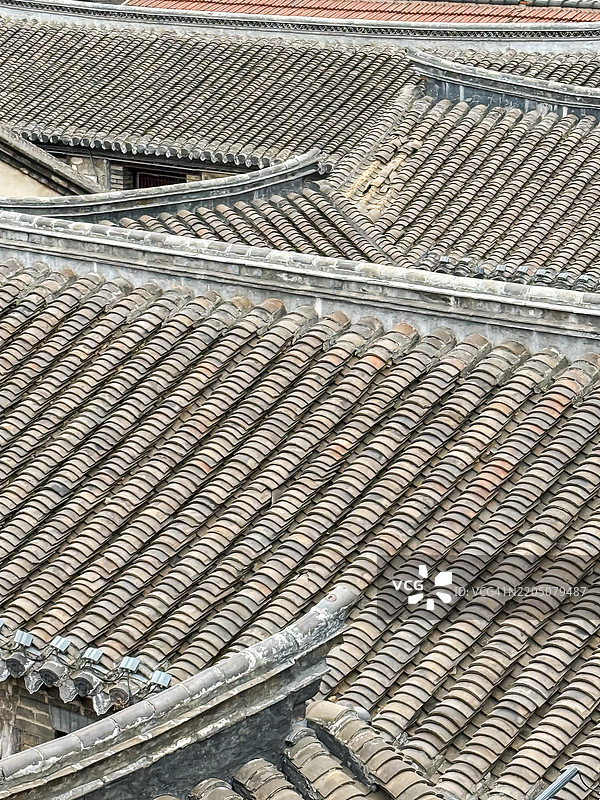 中国传统老式屋顶的纹理图片素材