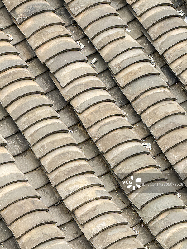 中国传统老式屋顶的纹理图片素材