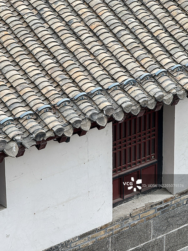 中国传统老式屋顶的纹理图片素材