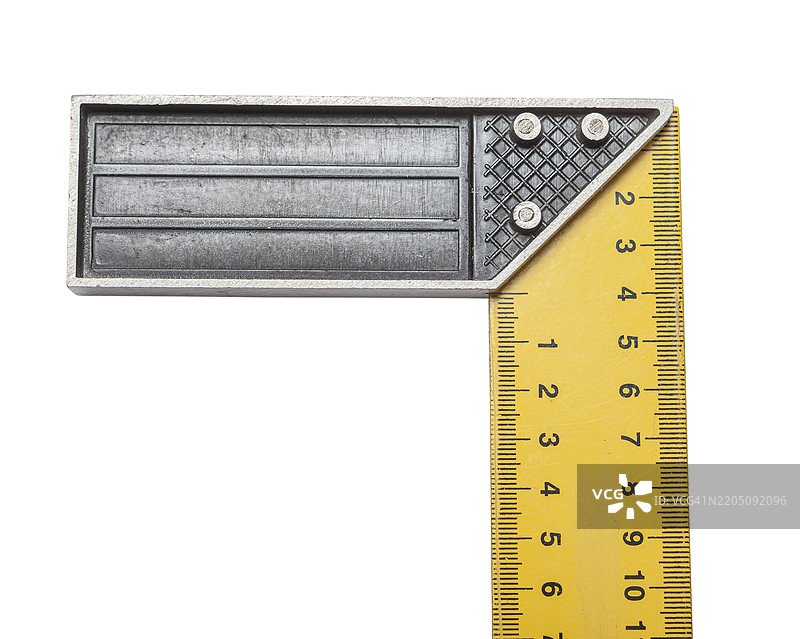 方形尺特写视图，孤立展示图片素材