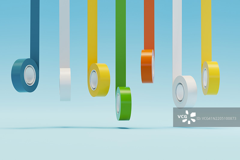 使用胶带进行数据可视化图片素材