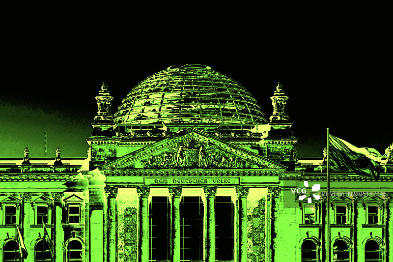 德国联邦议院 - 国会大厦热红外图像（德国议会大厦） - 德国柏林图片素材
