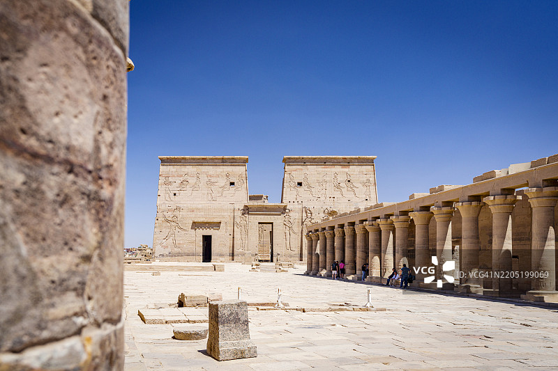 古老的柱廊，菲莱神庙，阿斯旺图片素材