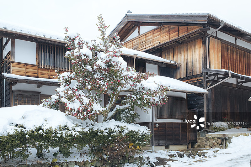 木曾谷的马込镇。图片素材