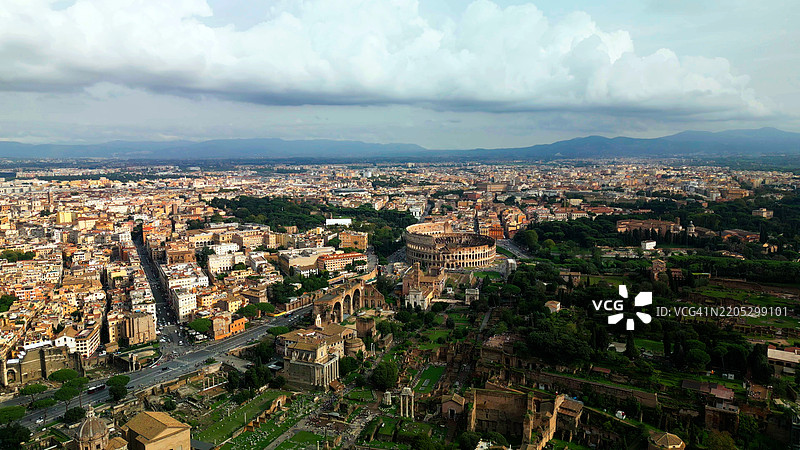 罗马城市鸟瞰图图片素材