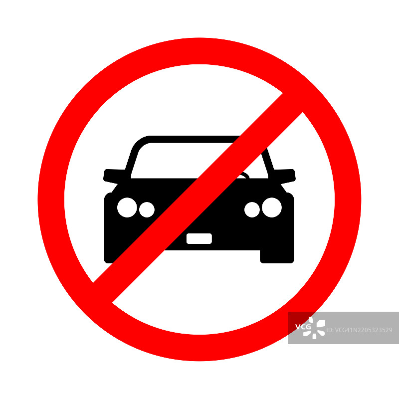禁止停车标志图片素材