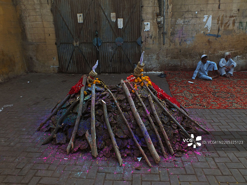 巴基斯坦印度教社区庆祝胡里节图片素材