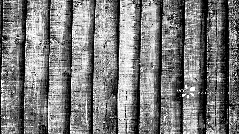 伦敦，英格兰，英国的一面灰色纹理木板墙。阳光。图片素材