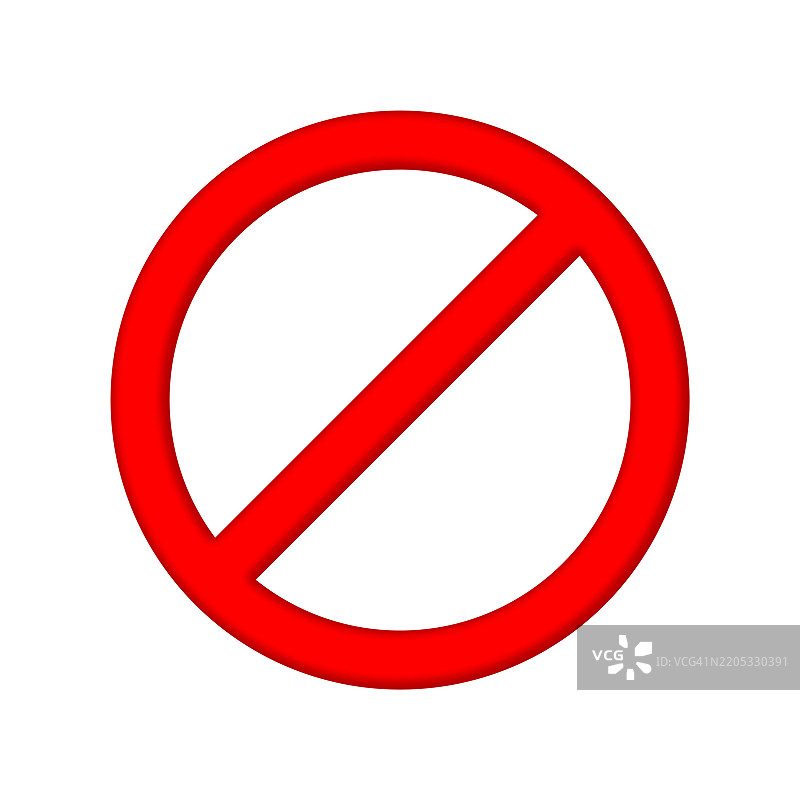 红色和黑色的禁止标志图标图片素材