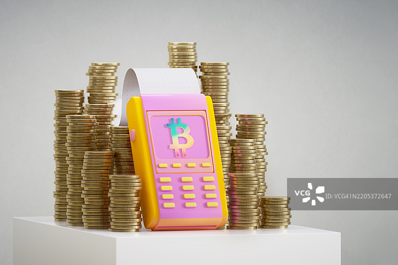 加密货币POS终端图片素材