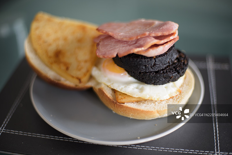 卷饼与培根/鸡蛋/黑布丁 II图片素材