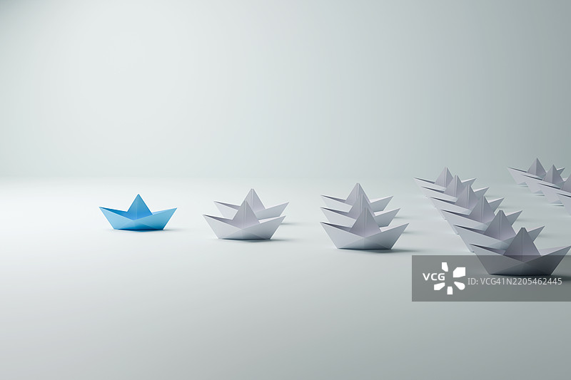 纸船领导力概念图片素材