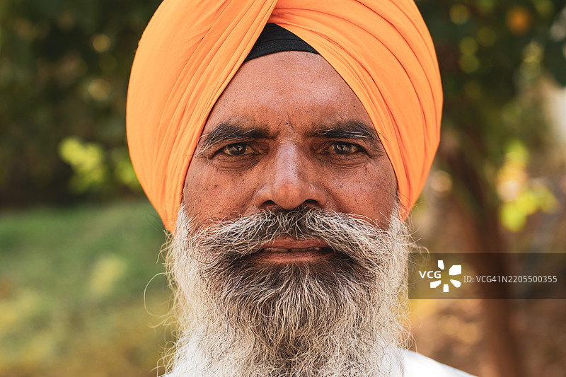 印度生活，锡克教徒肖像图片素材