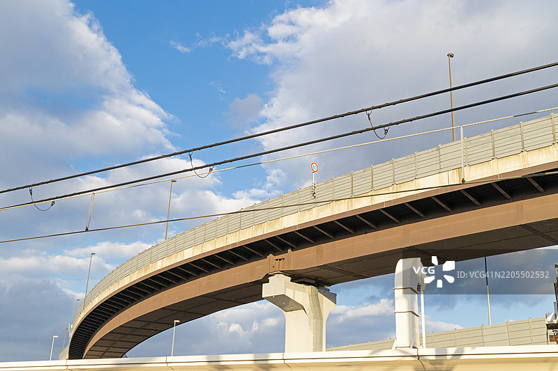 京都市的高架公路。图片素材