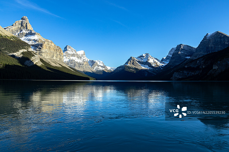 贾斯珀国家公园美丽的医学湖图片素材