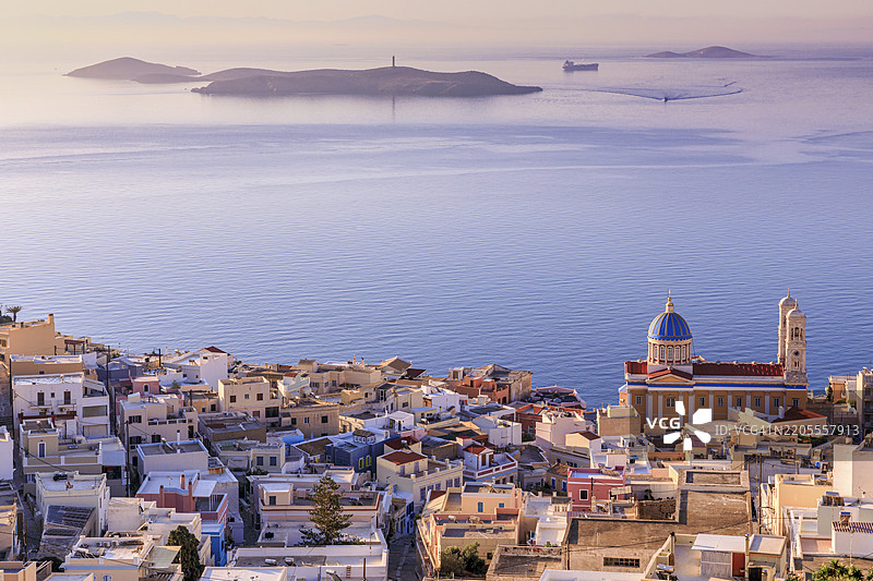 埃尔穆波利斯，基克拉泽斯群岛，希罗斯岛的景观图片素材