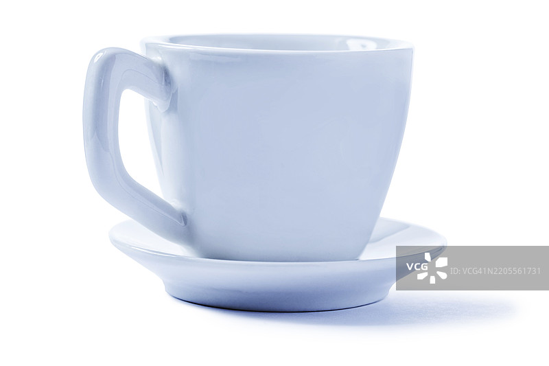 非常小的咖啡杯，孤立在白色背景上图片素材