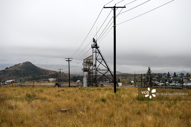 美国蒙大拿州巴特矿山安装图片素材