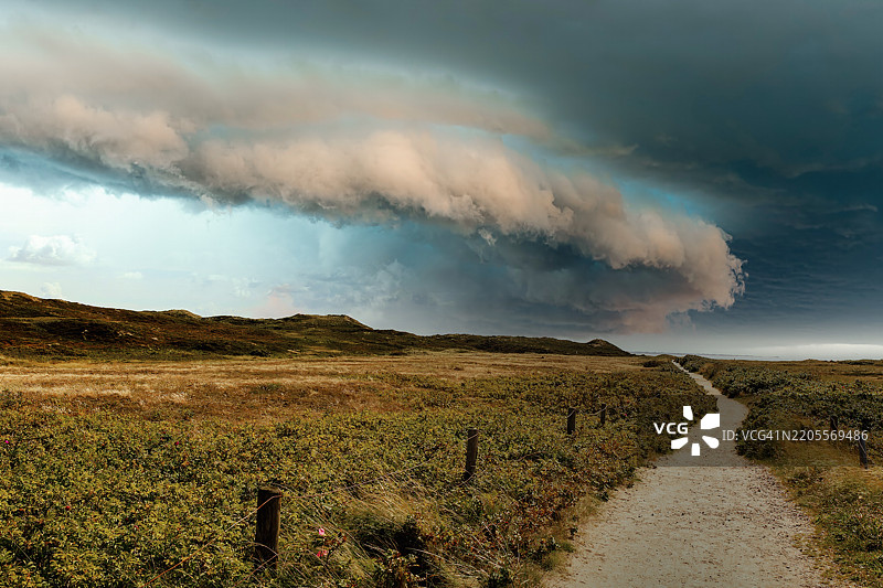 德国西尔特岛的天空与大地的美丽景色图片素材
