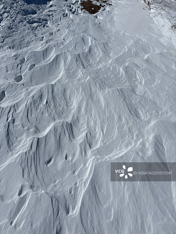 雪的特写，怀俄明州阿尔巴尼县，美国图片素材