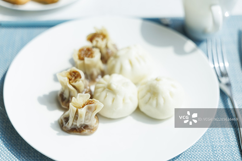 中国小吃，烧卖和包子图片素材