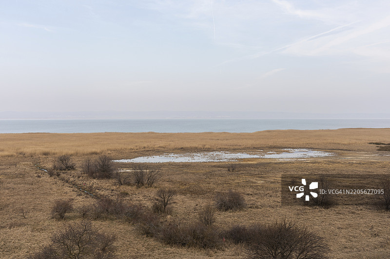 海德兰地区和湖泊区，位于奥地利布尔根兰州的诺伊西德尔湖附近的伊尔米茨图片素材
