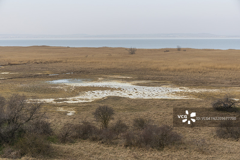 海德兰地区和湖泊区，位于奥地利布尔根兰州的诺伊西德尔湖附近的伊尔米茨图片素材