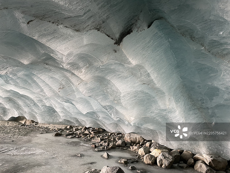 瑞士庞特雷西纳的冰冻海景图片素材