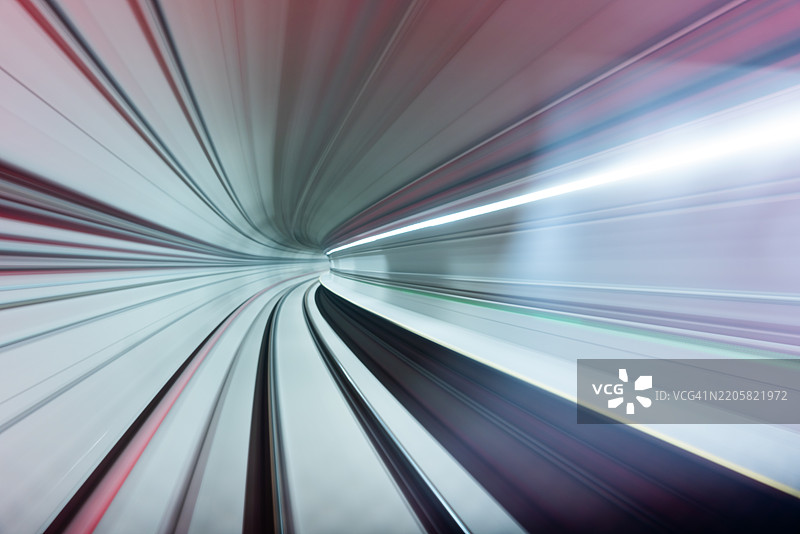 充满科技感的彩色隧道图片素材