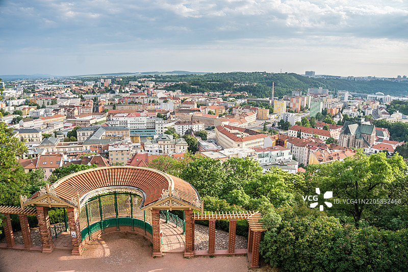 布尔诺市的鸟瞰图图片素材