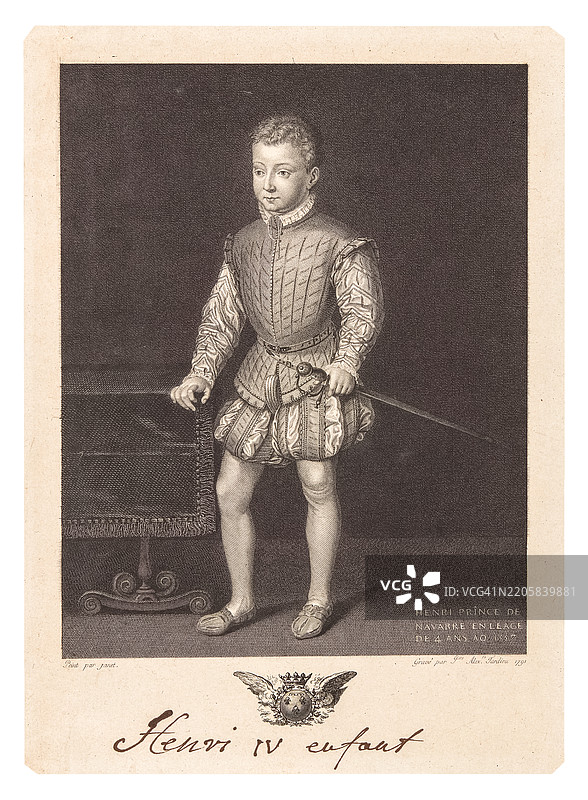亨利四世 - 法国国王的童年时期图片素材