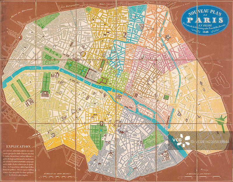 巴黎地图图片素材